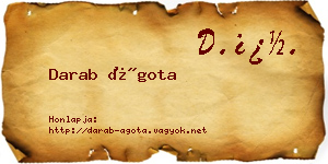 Darab Ágota névjegykártya